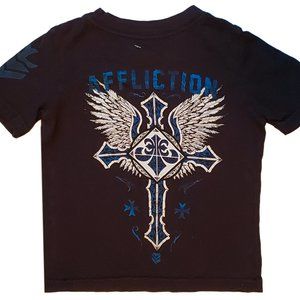 NWT AFFLICTION Live Fast T-Shirt Short Sleeve Toddler 2T Boys Girls CROSS WINGS